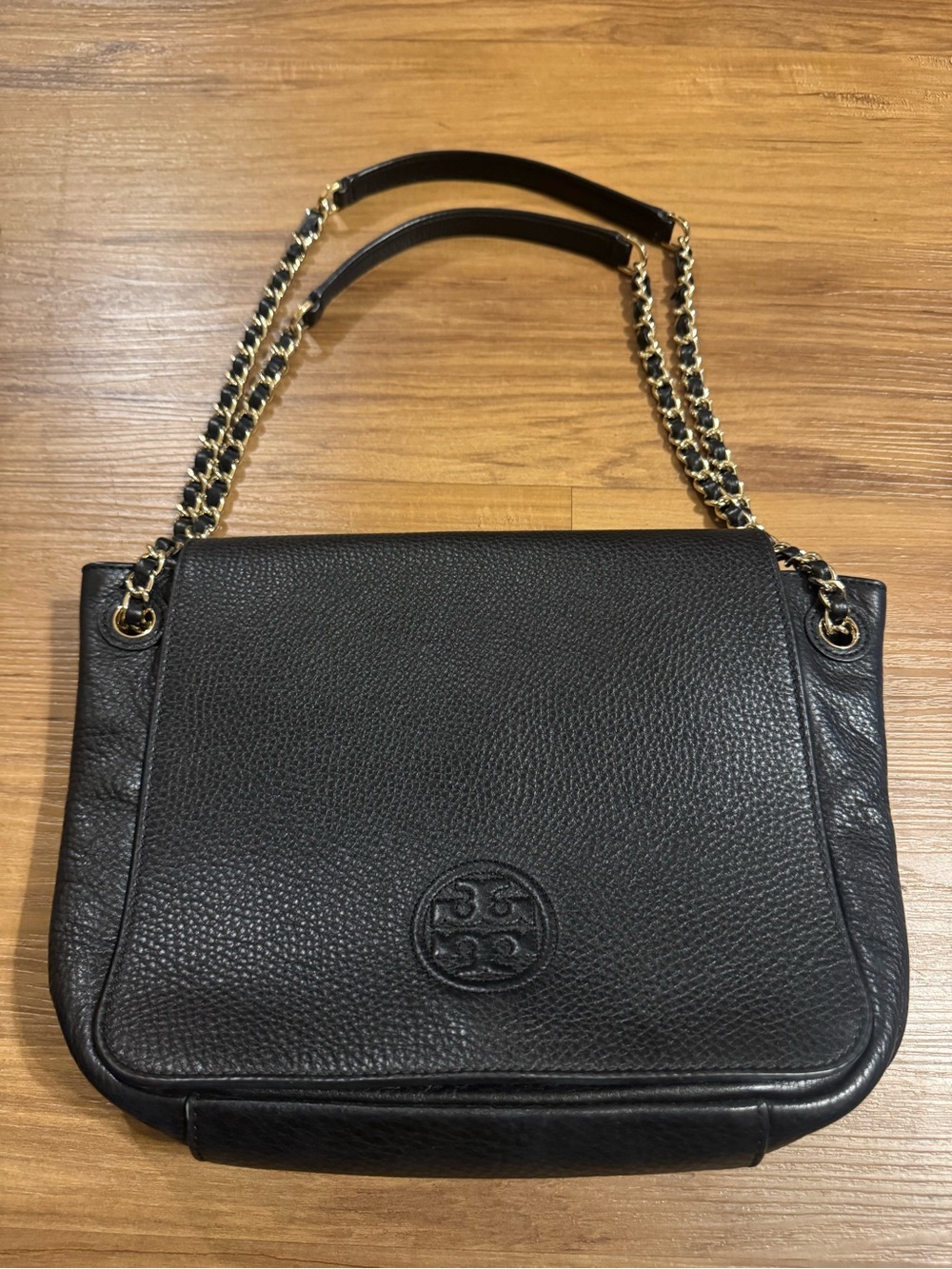 Tory Burch Bombe Small Flap Leather Shoulder Bag